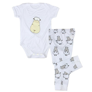 bamboo onesie baby white